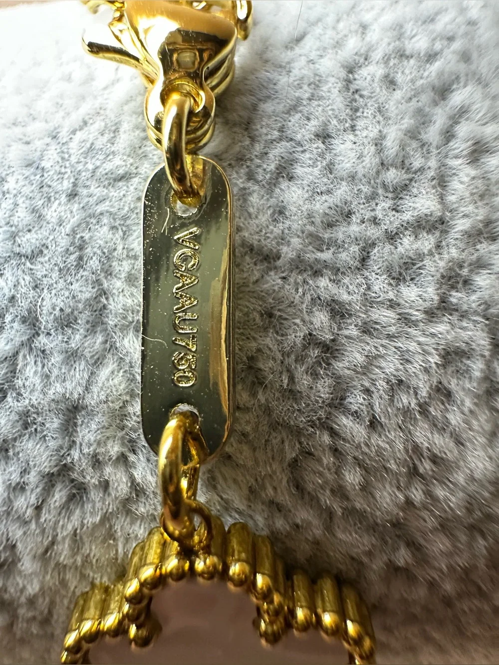 Adina Eden Gold and White Clover Link Bracelet
